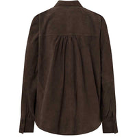 DEPECHE 50882 KATIEDEP SUEDE SHIRT MØRKEBRUN