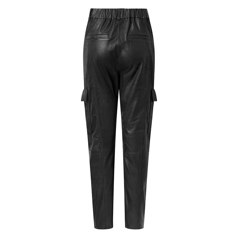DEPECHE CELESTDEP CARGO LEATHER PANTS SORT