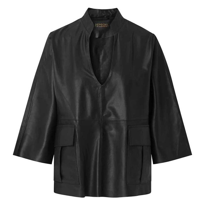 DEPECHE KYLEDEP LEATHER TOP SORT-J BY J Fashion