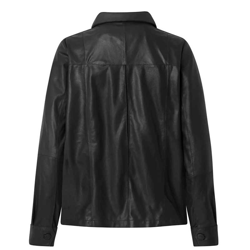 DEPECHE LENOADEP LEATHER JACKET SORT