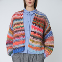 Dawn x Dare Luisa Mohair Handknit Cardigan Dark Multi