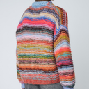 Dawn x Dare Luisa Mohair Handknit Cardigan Dark Multi