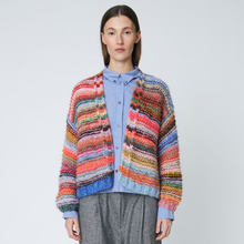 Dawn x Dare Luisa Mohair Handknit Cardigan Dark Multi