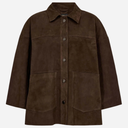 Depeche TonjaDep Suede Oversize Shirt Dusty Brown