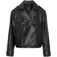 Depeche 51146 MayDep Short Trenchcoat Black - J BY J Fashion