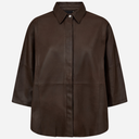 Depeche TennaDEP 3/4 Sleeve Loose Fit Shirt Brown