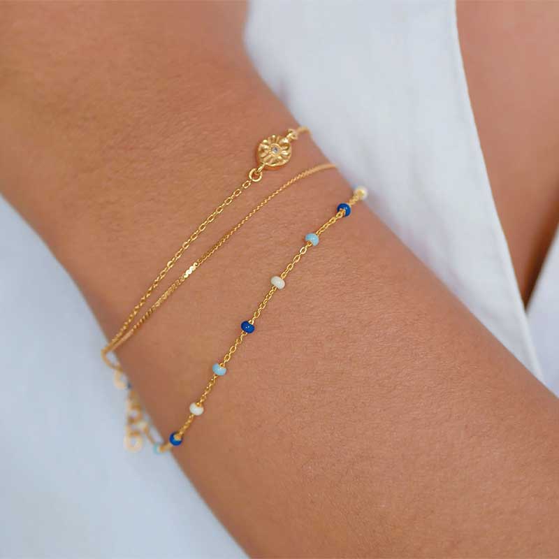 ENAMEL B66G LOLA BRACELET MIX BLÅ