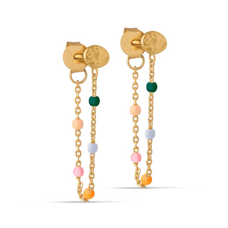 ENAMEL E140GM LOLA EARRING PASTEL & GULD