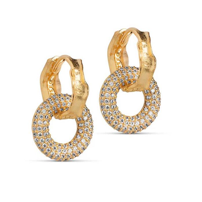 ENAMEL E287GM CELIN HOOPS GULD - J BY J Fashion