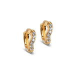 ENAMEL E316G SPARKLING CURVE SMALL HOOPS GULD