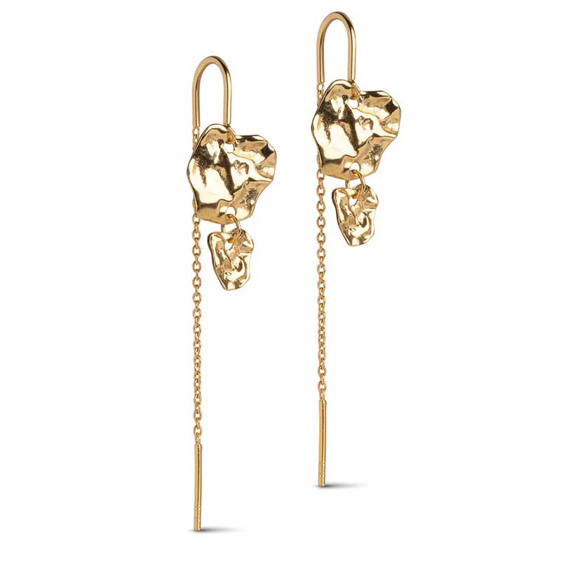 ENAMEL E328GM KIM EARRING GULD - J BY J Fashion