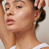 ENAMEL E328GM KIM EARRING GULD - J BY J Fashion