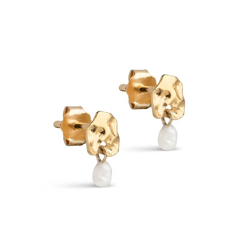 ENAMEL E333GM MIO PEARL STUDS GULD - J BY J Fashion