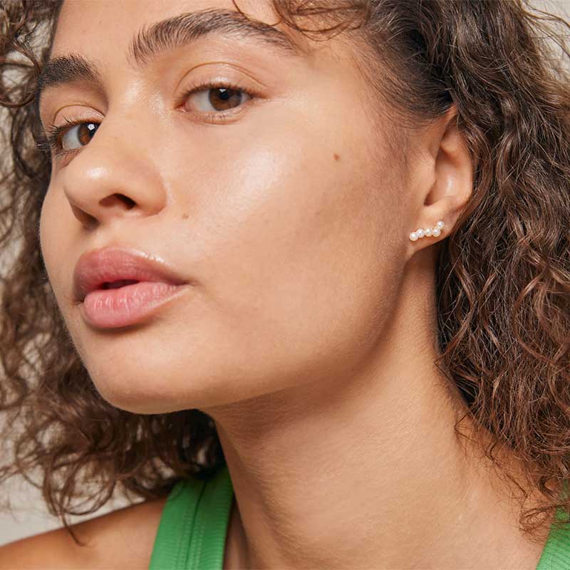 ENAMEL E337G EVIE STUDS GULD