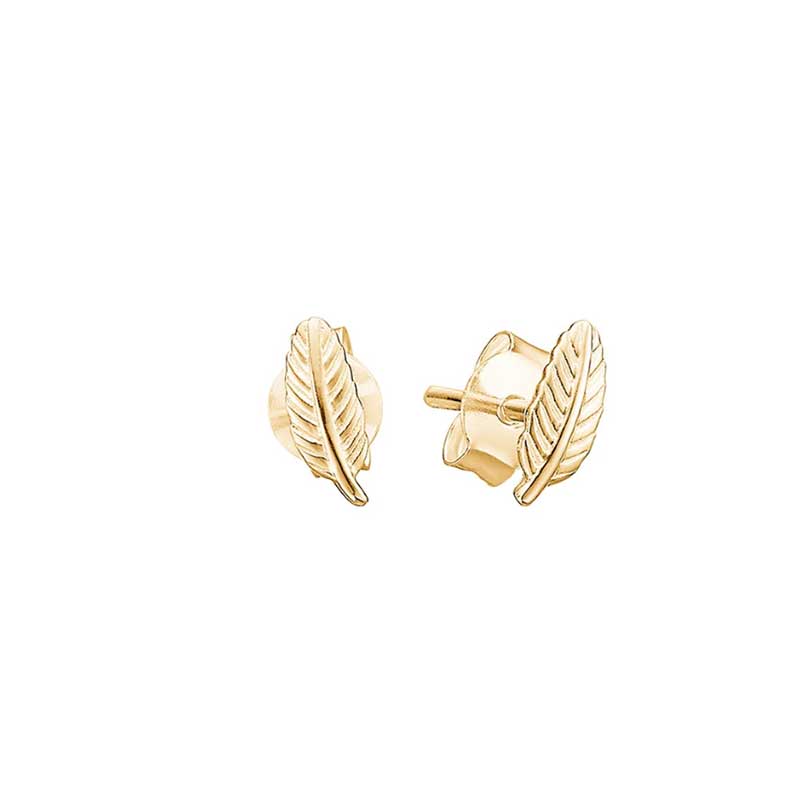 ENAMEL E52G LEAF STUD GULD
