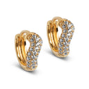 ENAMEL SPARKLING CURVE LARGE HOOPS GULD - J BY J Fashion