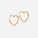 Enamel E414GM Hoops Organic Heart Medium Gold