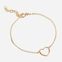 Enamel Organic Heart B112GM Bracelet Gold