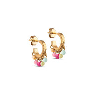 Enamel E309GM Astrid Earring Rainbow - J BY J Fashion