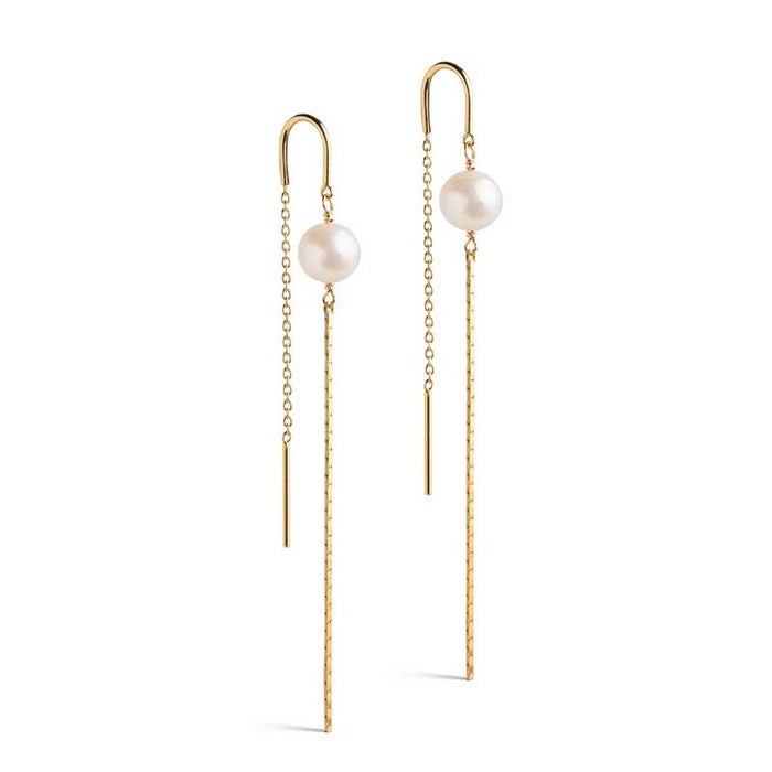 Enamel E349G Aga Pearl Earring Guld