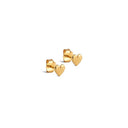 Enamel E373GM Heart Studs Guld - J BY J Fashion