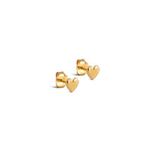 Enamel E373GM Heart Studs Guld - J BY J Fashion