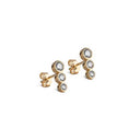 Enamel E397G Trinity CZ Studs Guld
