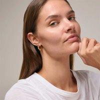 Enamel E401G Hoops Ball Chunky Guld - J BY J Fashion
