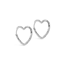 Enamel E414SM Hoops Organic Heart Medium Sølv - J BY J Fashion
