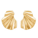 Enamel E70GM Wave Earring Guld - J BY J Fashion