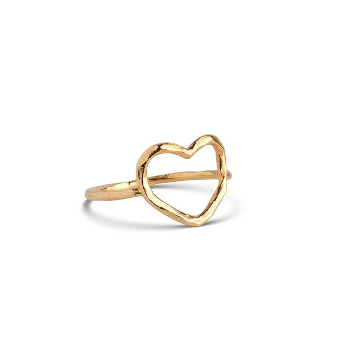 Enamel R87GM Organic Heart Ring Guld - J BY J Fashion