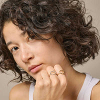 Enamel R87GM Organic Heart Ring Guld - J BY J Fashion