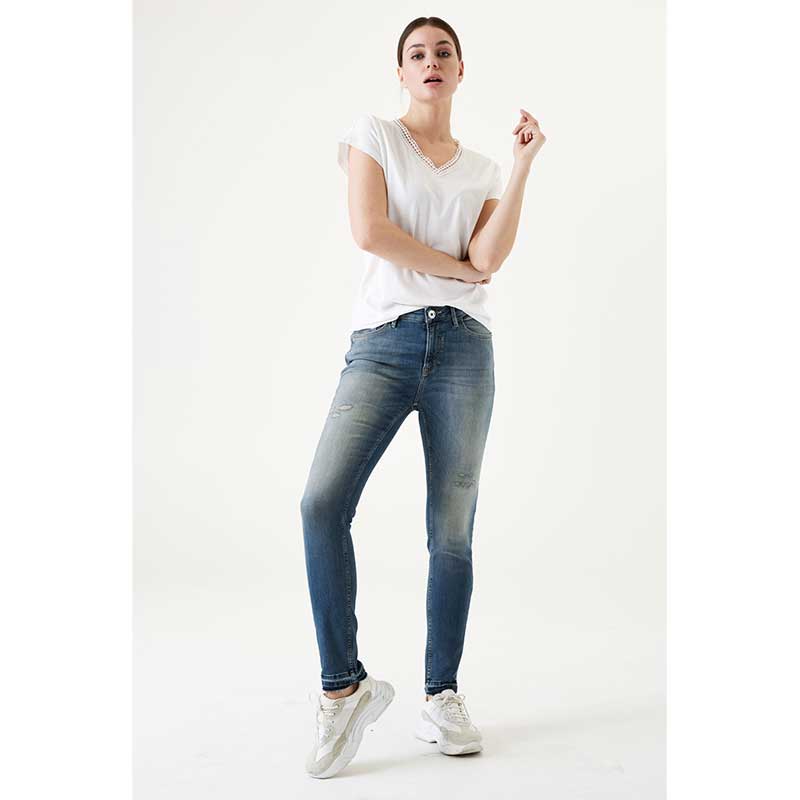 GARCIA 244-4997 CELIA SUPERSLIM FIT VINTAGE USED BLÅ