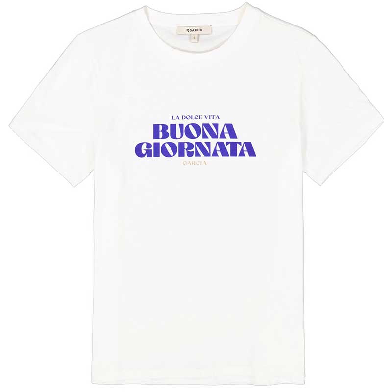 Garcia D50011 Ladies T-Shirt SS Off White