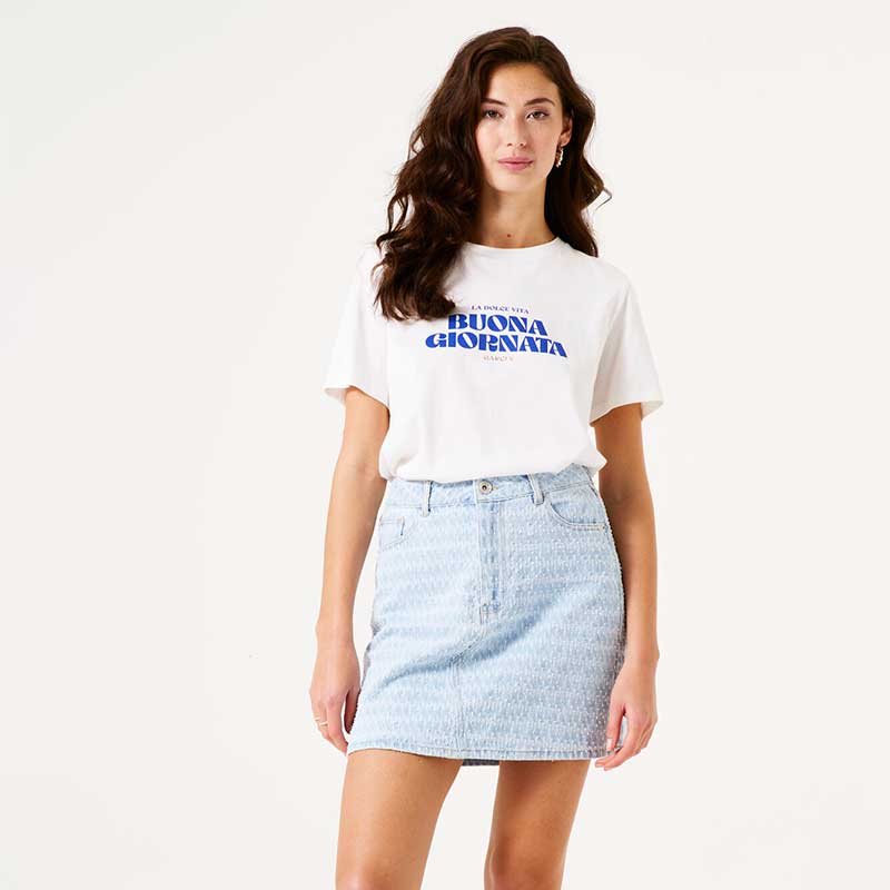 Garcia D50011 Ladies T-Shirt SS Off White