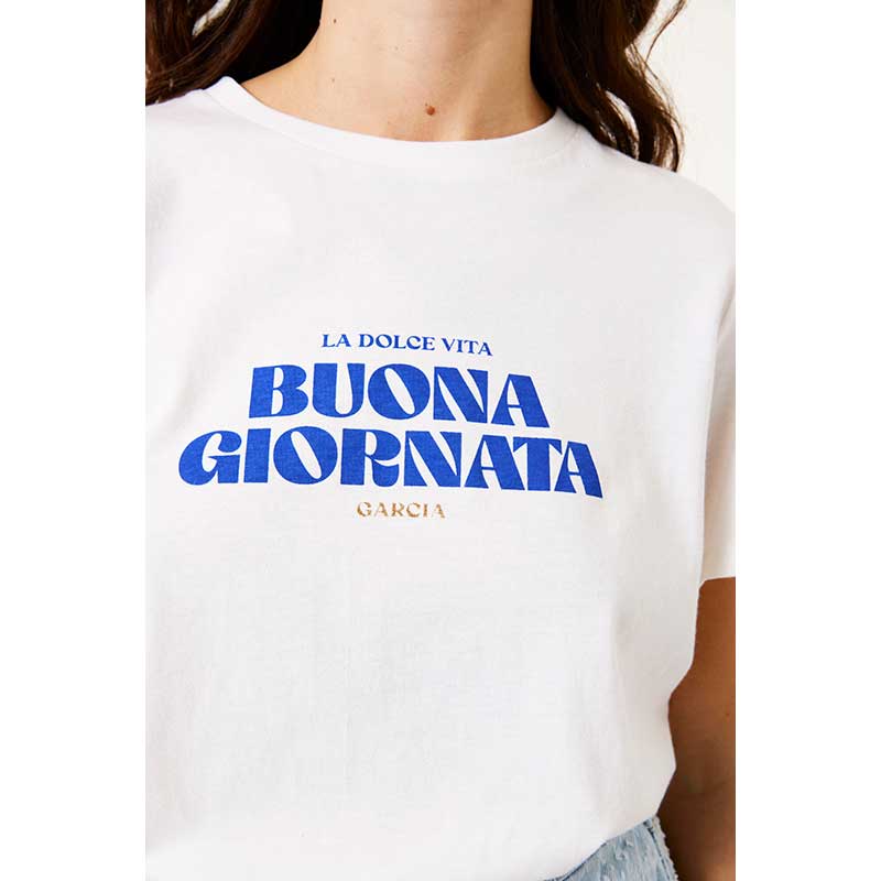 Garcia D50011 Ladies T-Shirt SS Off White