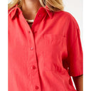 Garcia E50236 Ladies Shirt SS Ruby Red