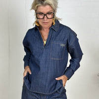 Gaspar Anholt Denim Blouse Blue