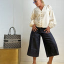 Gaspar Paris Denim Knickers Dark Blue