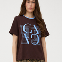 Gossia BasGO Tee Chocolate Blue Print
