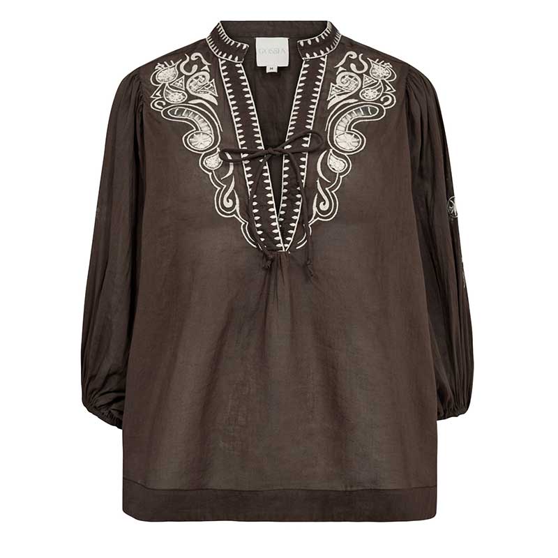 Gossia NouraGO Blouse Brown-Creme