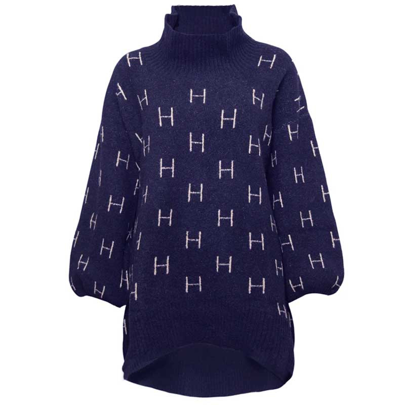 HÉST FAM SWEATER LONG KNIT NAVY