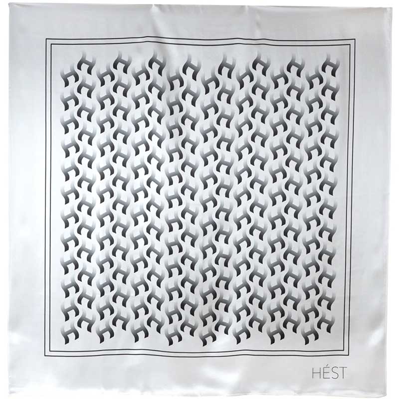 HÉST FROYA SILK SMALL SCARF HVID - J BY J Fashion