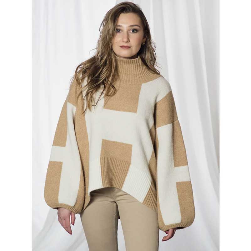 HÉST HS1062 ISA KNIT SWEATER SAND