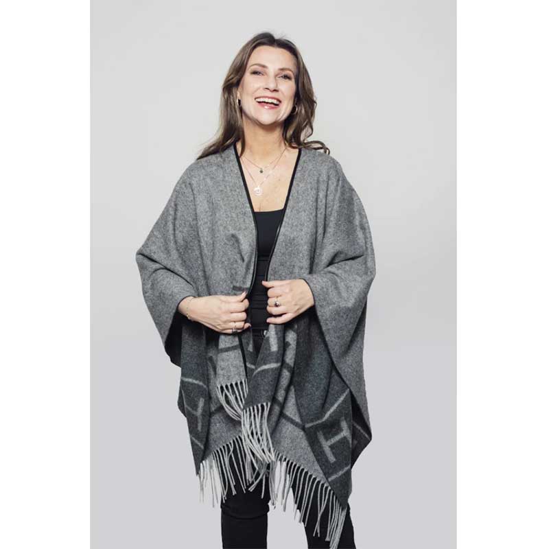 HÉST HS1074 SHAWL GRÅ