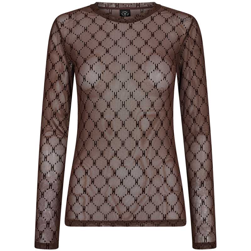 HYPE THE DETAIL 300 MESH BLOUSE BRUN - J BY J Fashion