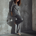 Haute L'Amitié Black Silver Check Pant