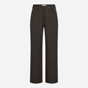 Haute L'Amitié Check Fit Plain Pant Mocca