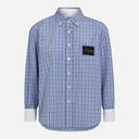 Haute L'Amitié Contrast Color Check Shirt Blue