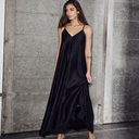 Haute L'Amitié Corsica Pleat Strap Dress Black